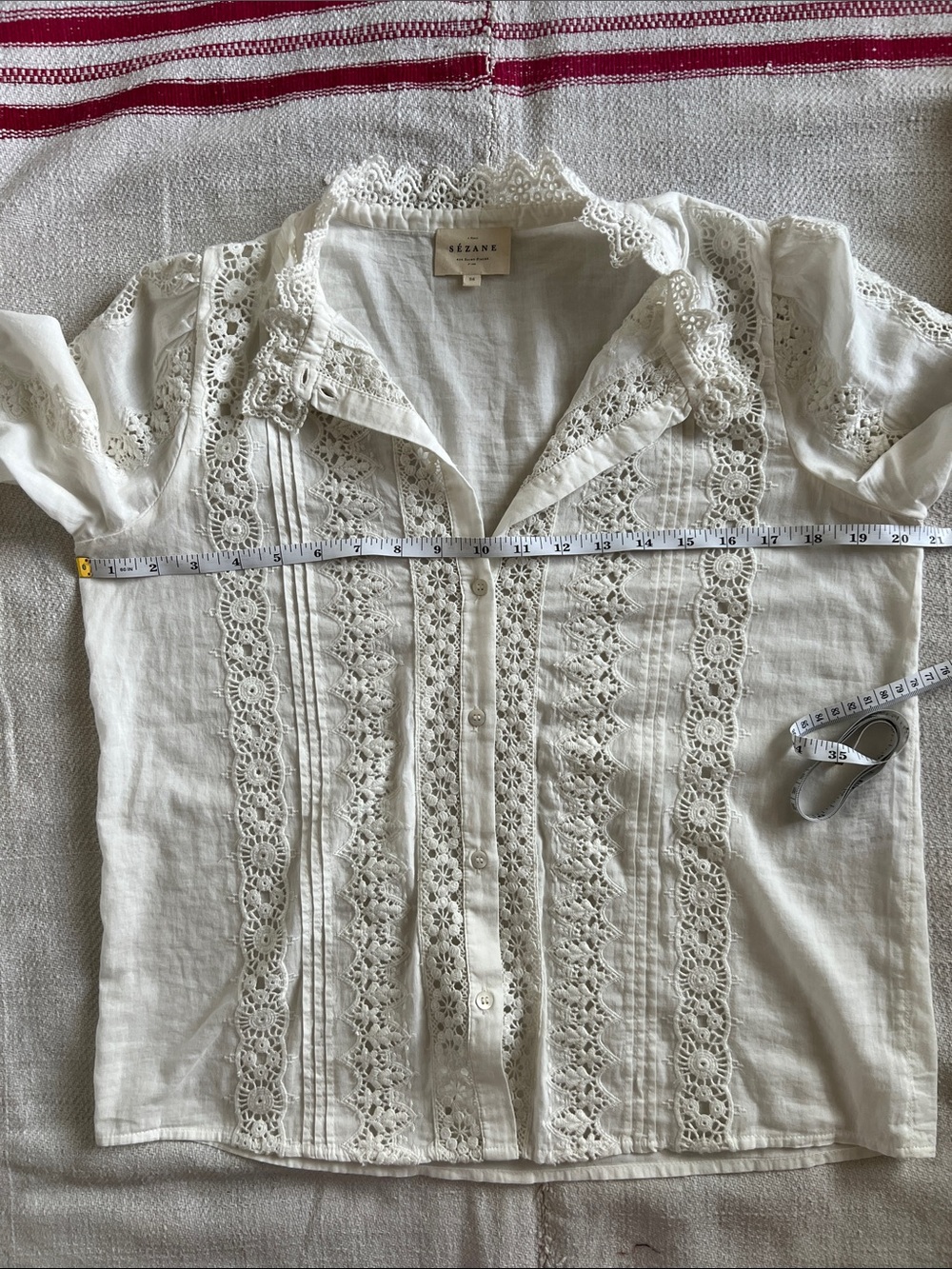 Sezane Rym Shirt Ecru - Size 4